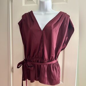 New York & Co Burgundy Blouse